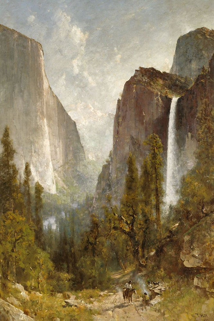 Bridal Veil Falls, Yosemite Valley Poster Print - Thomas Hill