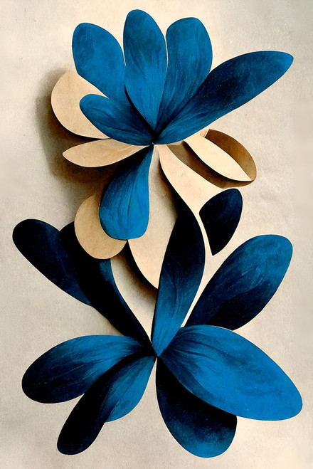 Blue Nymphaea Poster Print - Treechild