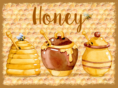 Honey Pot Horizontal - Honeycomb Poster Print - Paul Brent