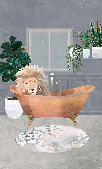 Leo Lion in Copper Bath Poster Print - Sarah Manovski