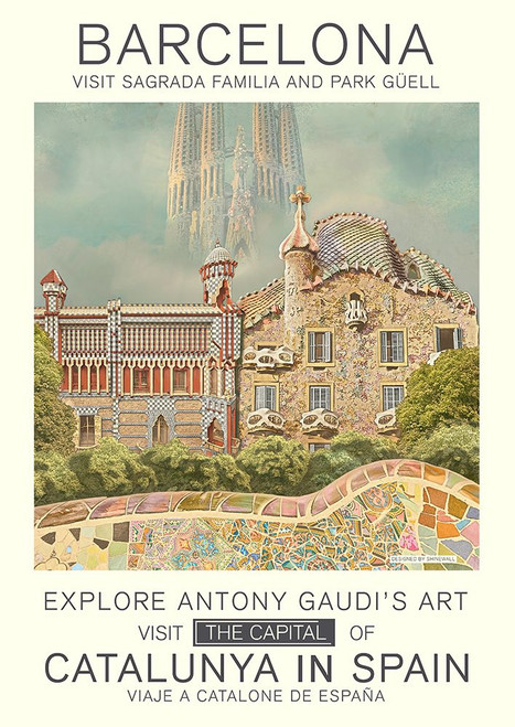 Barcelona print Poster Print - Dionisis Gemos