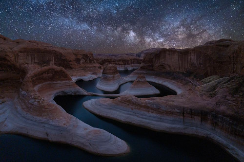 Reflection Canyon at Night Poster Print - Tahmina