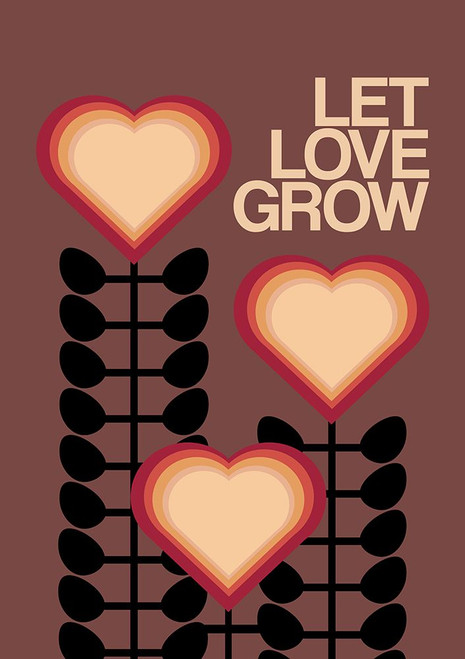 Let Love Grow Brown Poster Print - Frances Collett