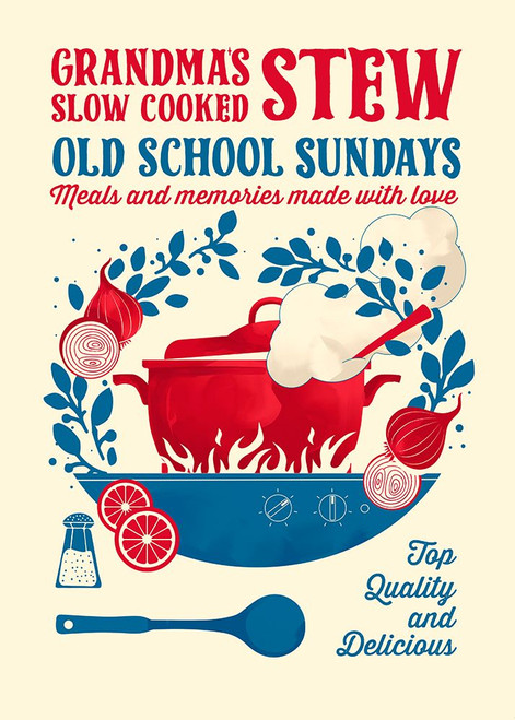 Grandmas Stew kitchen print Poster Print - Dionisis Gemos