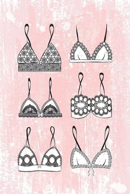 Pink Underwear Poster Print - Martina