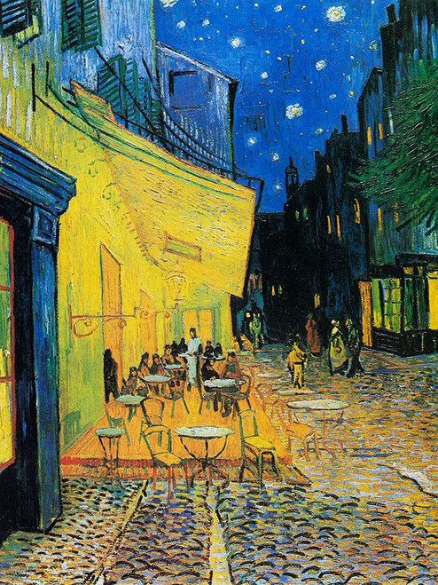 CafAc Terrace At Night Poster Print - Pictufy
