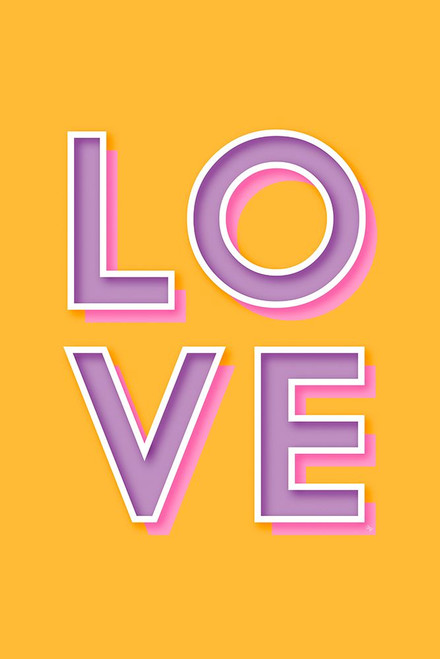 Orange Love Poster Print - Martina