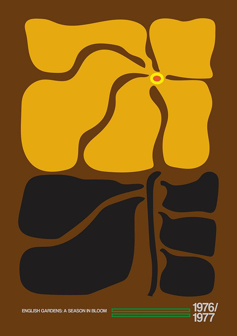 English Gardens Brown Poster Print - Frances Collett