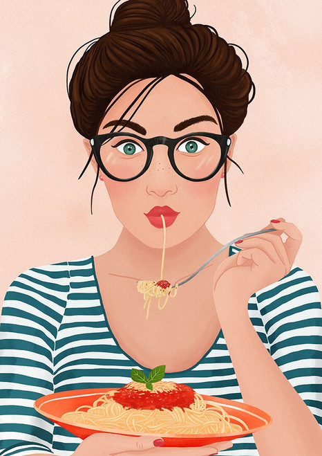 Spaghetti Poster Print - Petra Holikova