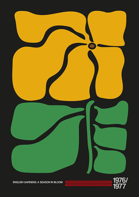 English Gardens Grey Poster Print - Frances Collett