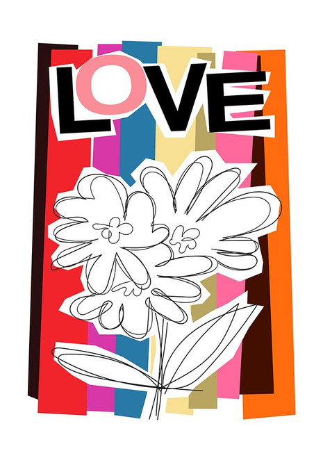 Scribble Flower Summer Fruits Poster Print - Frances Collett