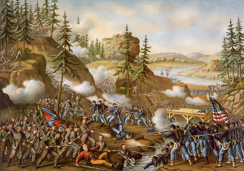 Battle of Chattanooga Drawing 3 Poster Print - Rachel Lee