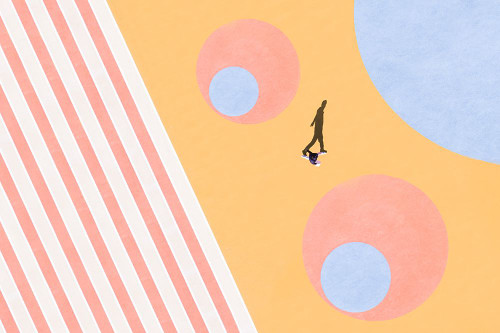 Walking through the colours Poster Print - Yifan Wu