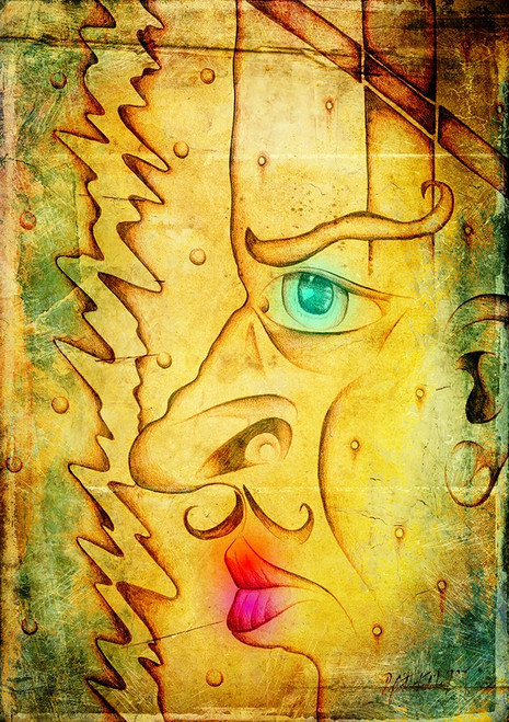 Gangsta man 1 Poster Print - Rafal Kulik