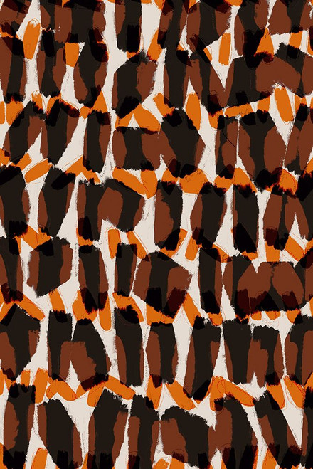 Brown Orange Brush Strokes Poster Print - Treechild