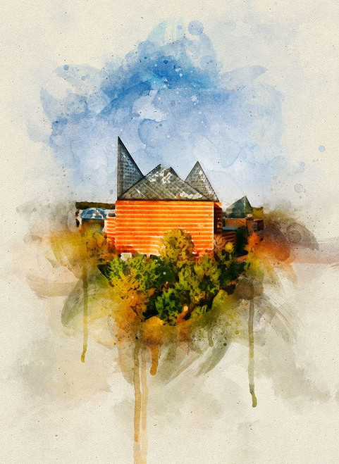 Aquarium From Above Watercolor Poster Print - Rachel Lee