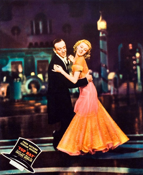 Top Hat, From Left: Fred Astaire, Ginger Rogers On Jumbo Lobbycard, 1935. Poster Print