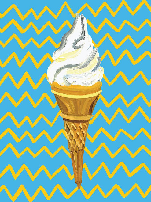 Ice Cream Blue Poster Print - Alice Straker