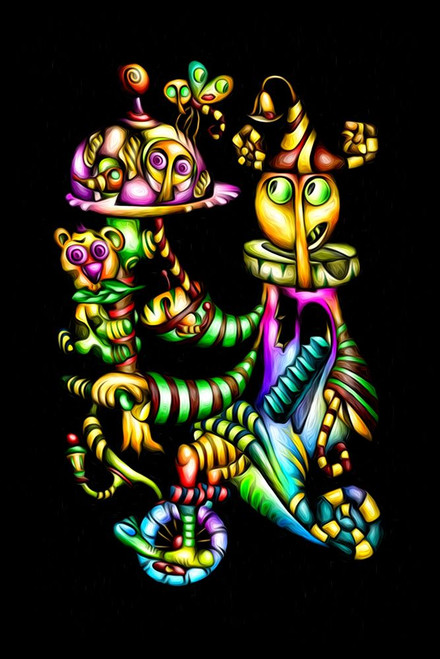 Dish of the day - crazy waiter Poster Print - Rafal Kulik