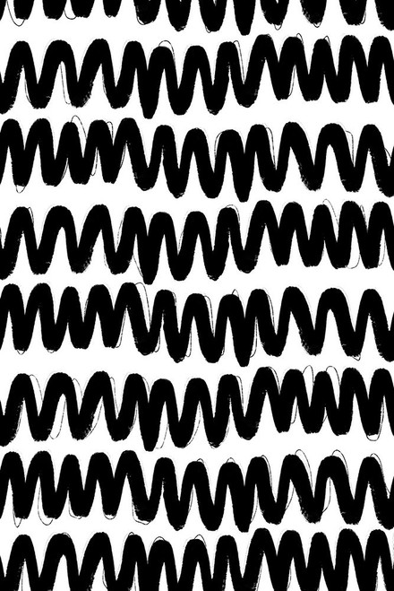 Black Zig Zag Pattern Poster Print - Treechild