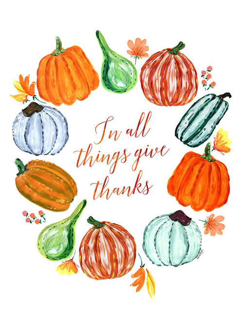 In all things give thanks Poster Print - Blursbyai Rosana Laiz