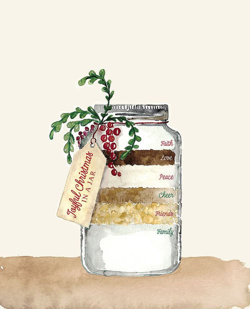 Joyful Christmas in a jar Poster Print - Blursbyai Rosana Laiz