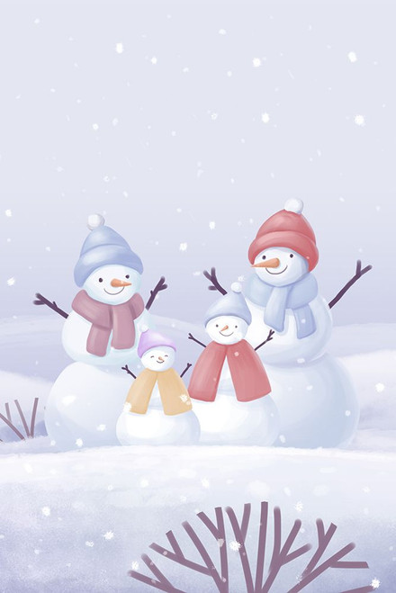 Snowman Family Poster Print - Xuan Thai