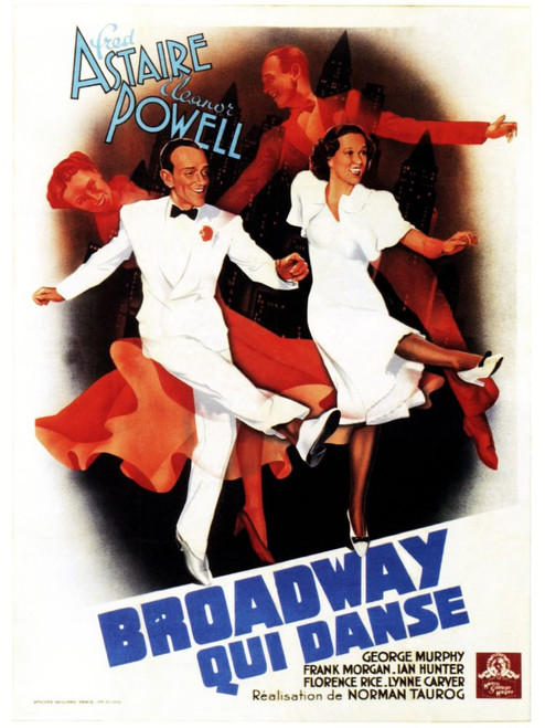 Broadway Melody Of 1940, Rear From Left: Eleanor Powell, Fred Astaire, Foreground From Left: Fred Astaire, Eleanor Powell On French Poster Art, 1940 Poster Print