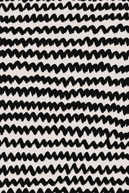 Simple Black ZigZag Pattern Poster Print - Treechild