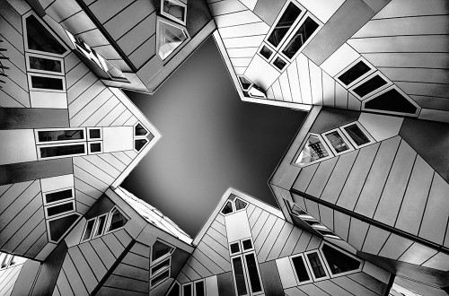 Cubic houses Poster Print - Henk Langerak