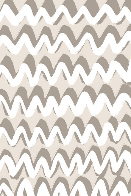 White and Beige ZigZag Pattern Poster Print - Treechild