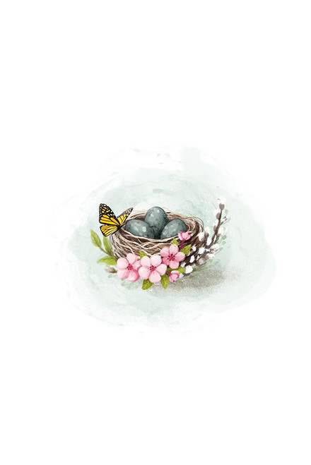 Bird nest and blossom Poster Print - Xuan Thai