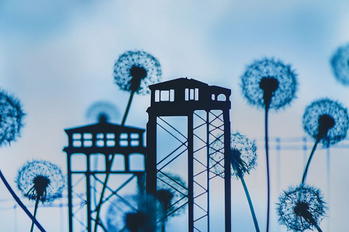 Celestial town Poster Print - Dina Belenko