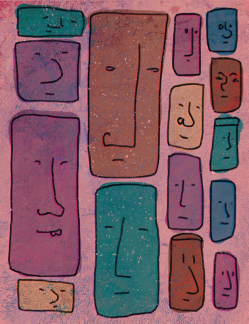 Faces Poster Print - Aylin Demir