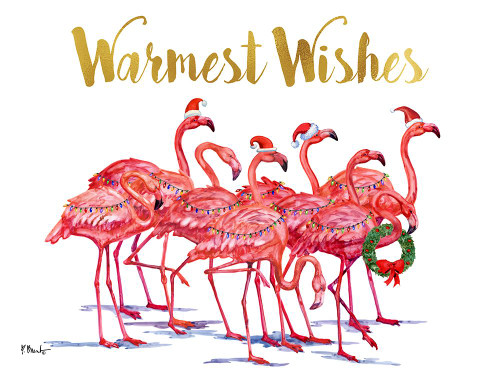 Holiday Hilo Flamingos Horizontal Poster Print - Paul Brent