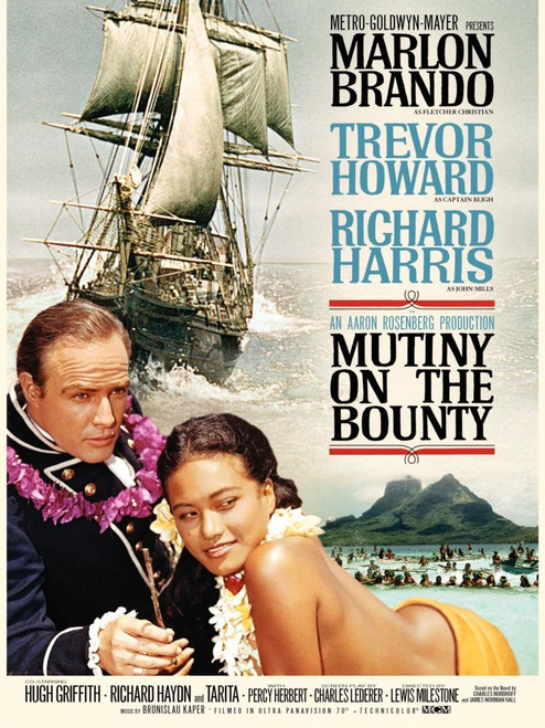 Mutiny On The Bounty, From Left: Marlon Brando, Tarita, 1962 Poster Print