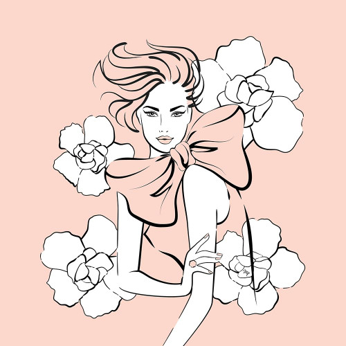 Pink Lady Poster Print - Martina