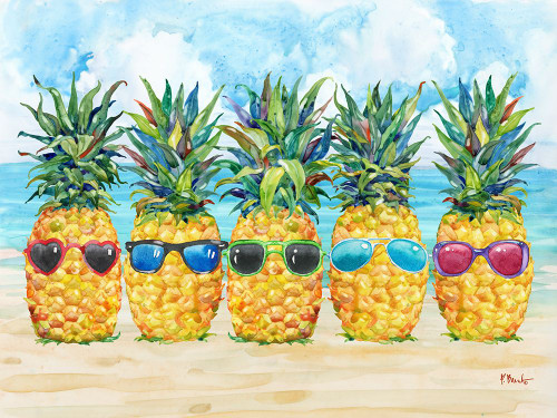 Cool Kona Pineapple Horizontal - Beach Poster Print - Paul Brent