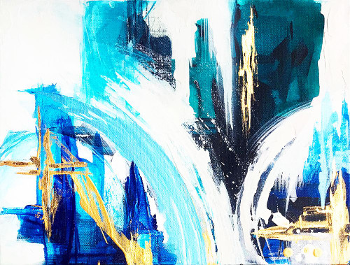 Angle Gold   A Poster Print - Alyson Storms