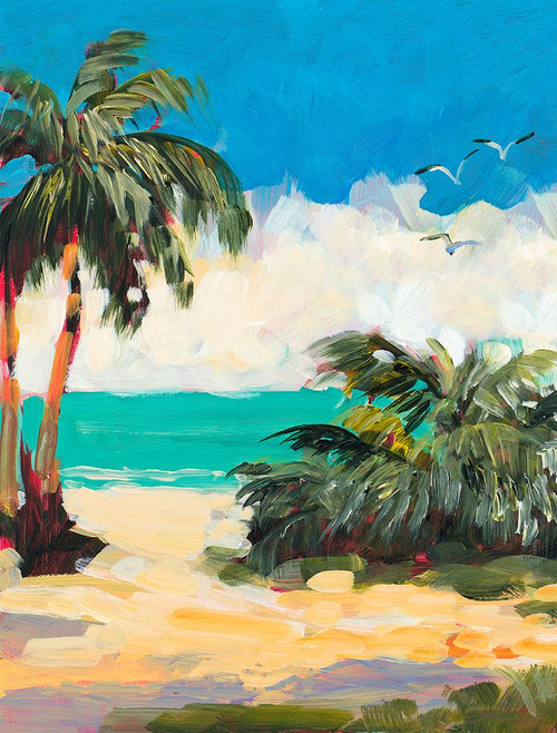 Tropical Beach Poster Print - Jane Slivka