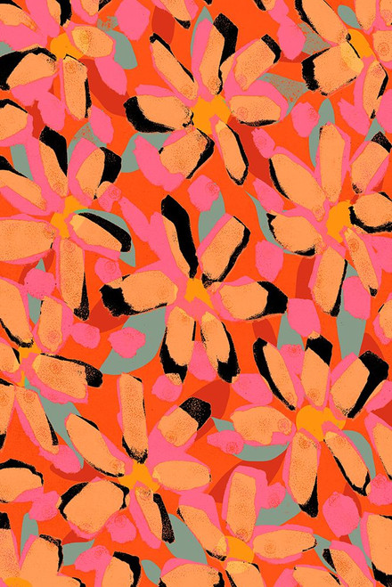 Yellow Flower Pattern Poster Print - Treechild