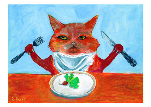 Vegan Cat Poster Print - Sharyn Bursic