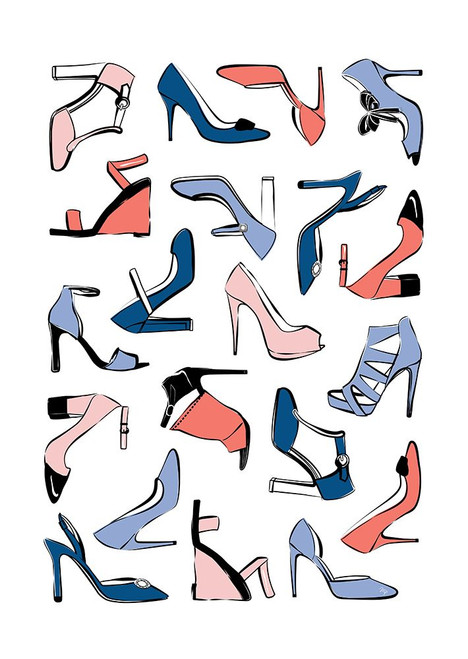 Colourful Heels Poster Print - Martina