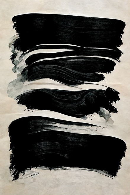 Black Strokes Poster Print - Treechild
