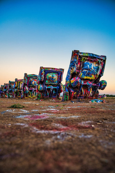Cadillac Ranch 3 Vertical Poster Print - Will Malone