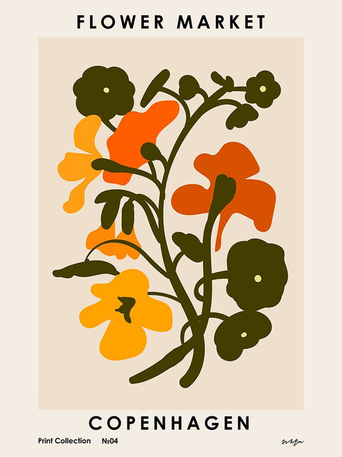 Flower Market. Copenhagen Poster Print - Nktn