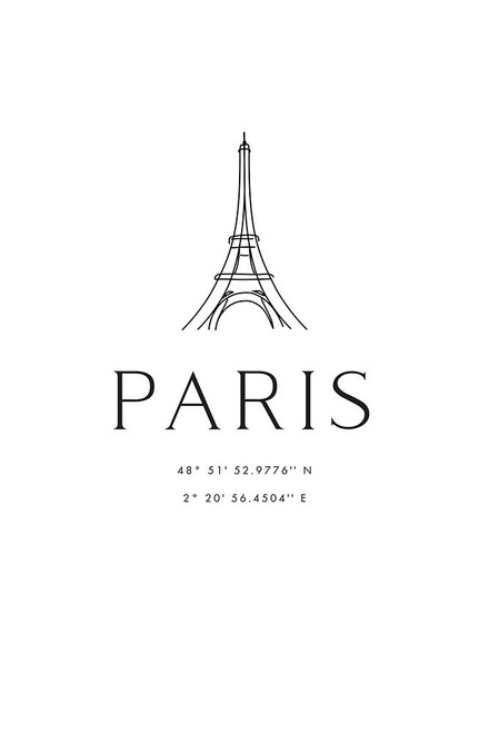 Paris coordinates Poster Print - Blursbyai Rosana Laiz