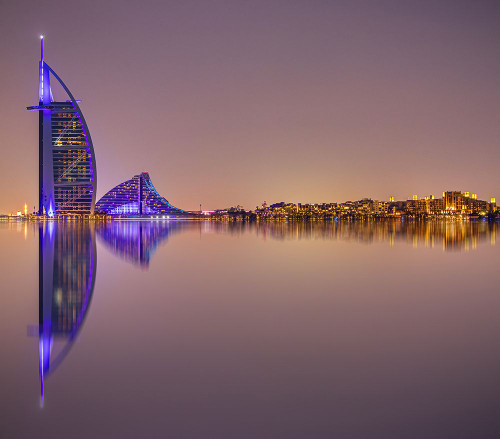 Burj Al Arab Reflections Poster Print - Mohammed Shamaa
