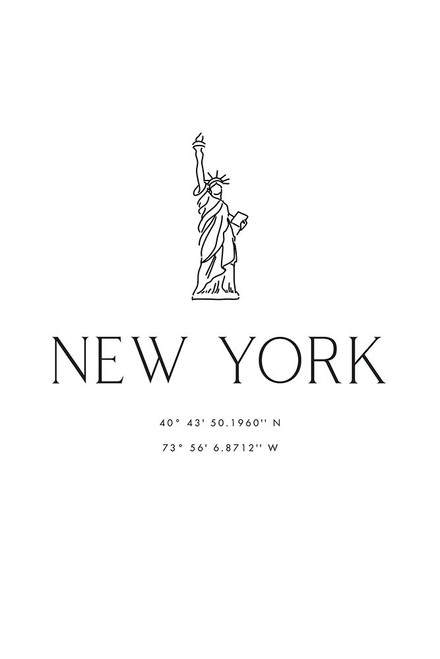 New York city coordinates Poster Print - Blursbyai Rosana Laiz