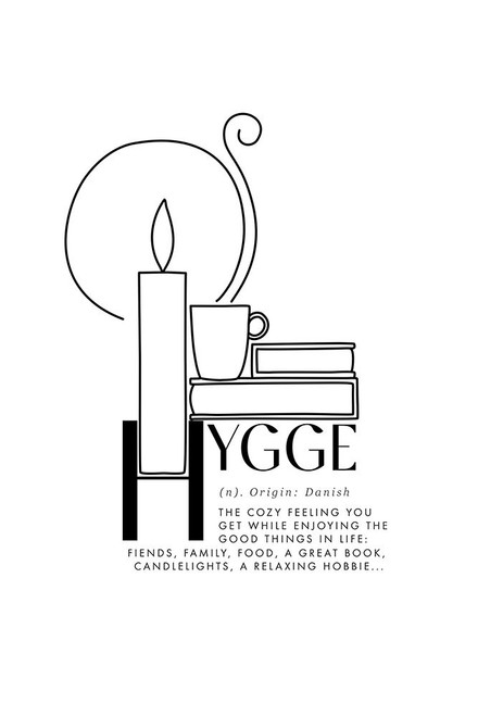 Illustrated hygge definition Poster Print - Blursbyai Rosana Laiz
